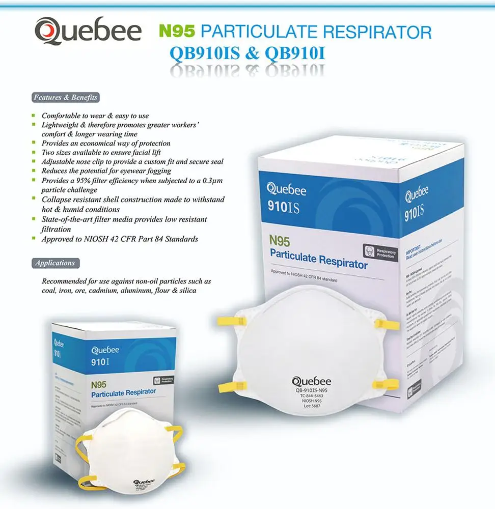 Qb Protective N95 Respiratorymask,Safety Face Mask,Industrial Dust Mask