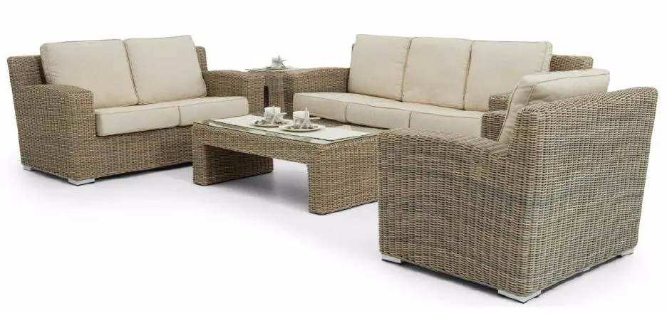 Balinese-style Synthetic Rattan Outdoor Garden Maui Sofa With Aluminum
