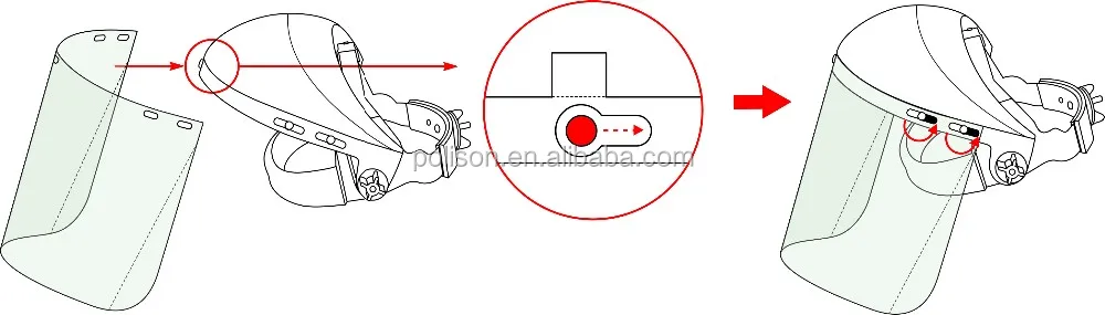 Blue Eagle Safety Face Wear PPE PC face visor -1