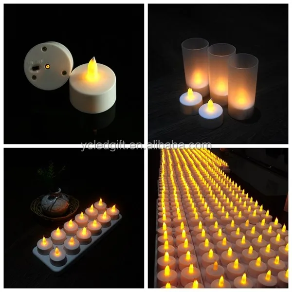 1/6/12x Solar Powered LED Candles Flameless Flickering LED Tea Lights Electronic 