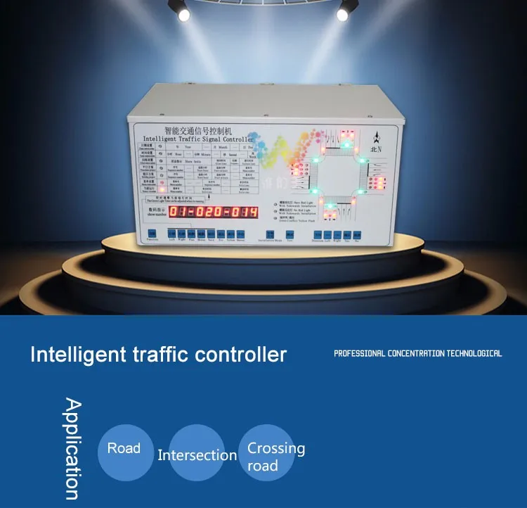 Crossing road 44 channels intelligent LED traffic light controller