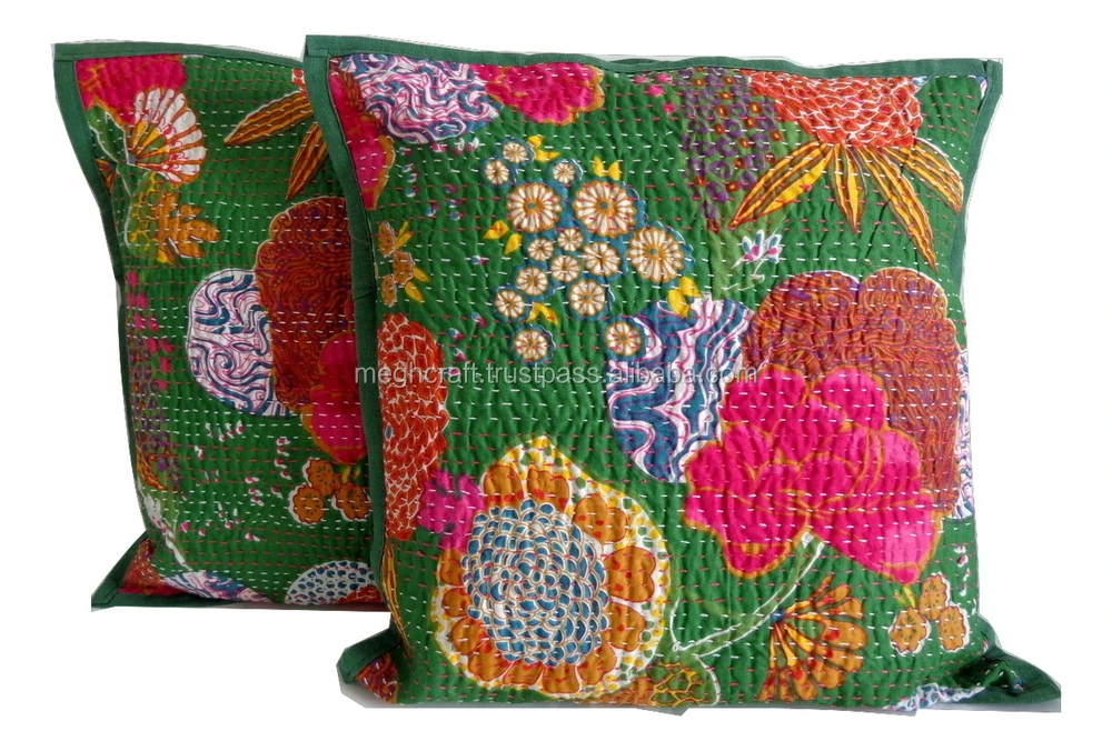 Indian Cotton Cushion Coverwholesale Gujarati Embroidered Cushion