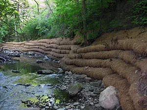 coir logs erosion control coconut fiber banks fibre