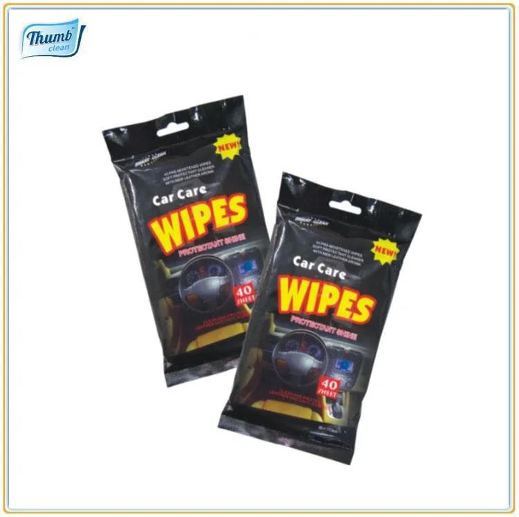 Oem 40 Pcs Leather Cleaning Wipes Wholesale Car Cleaning Wet Wipes