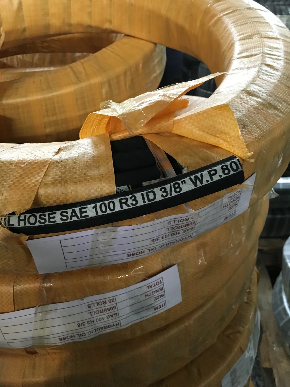 3 Inch Nonmetalic Rubber Covered Hydraulic Rubber Oil Hose / Black