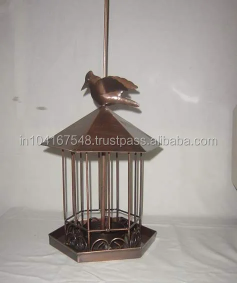 Copper Antique Looking Bird Feeder Luxury Design Bird Feeder With