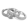 CAD 3D Model Of His & Her Trio Ring Set