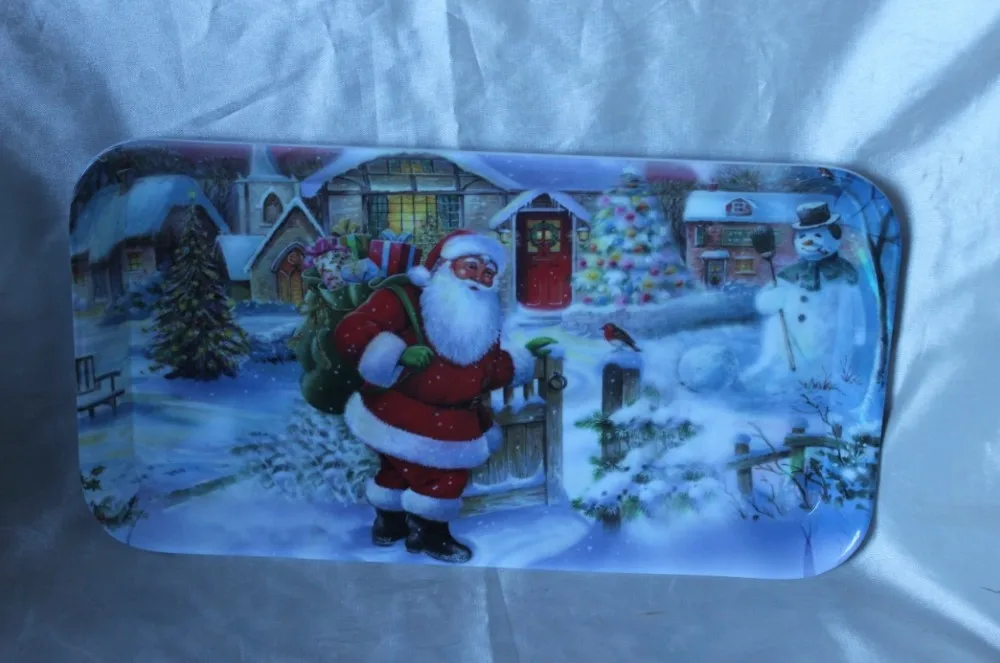 11.8inch christmas melamine tray