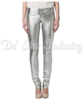 ladies fashion leather trousers