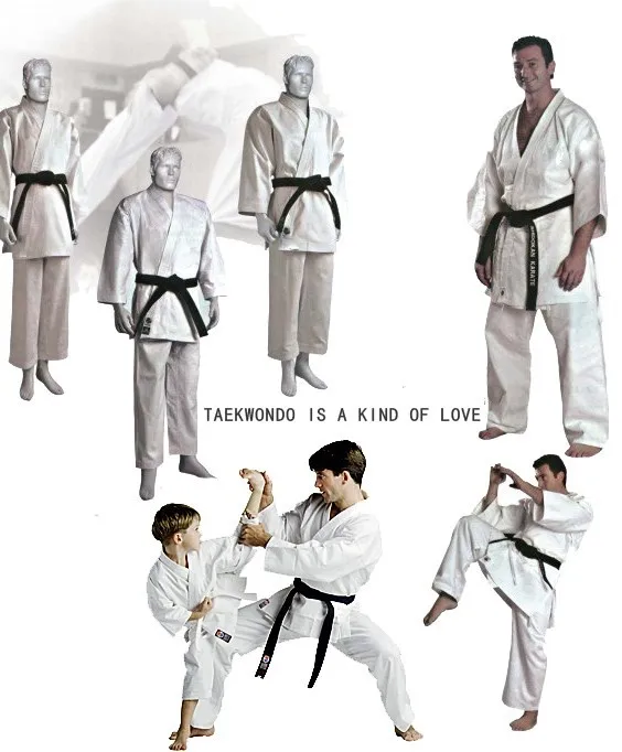 WTF Approved Adult Men's Master Taekwondo Black Striped Uniforms Dan Dobok 