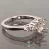 925 Solid Sterling Silver CZ Semi Mount Ring All Sizes Setting 5x7 mm Best Gift