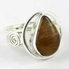 2019 Fashionable Ever Look Golden Rutile Silver Ring Jewelry, 925 Sterling Silver Ring, Fashion Silver Rings 925