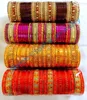 WEDDING WEAR BANGLE SET-PUNAJBI BRIDAL KANGAN SET-INDIAN BRIDAL KANGAN SET-INDIAN WOMAN DAILY WEAR METAL BANGLES WHOLESALE