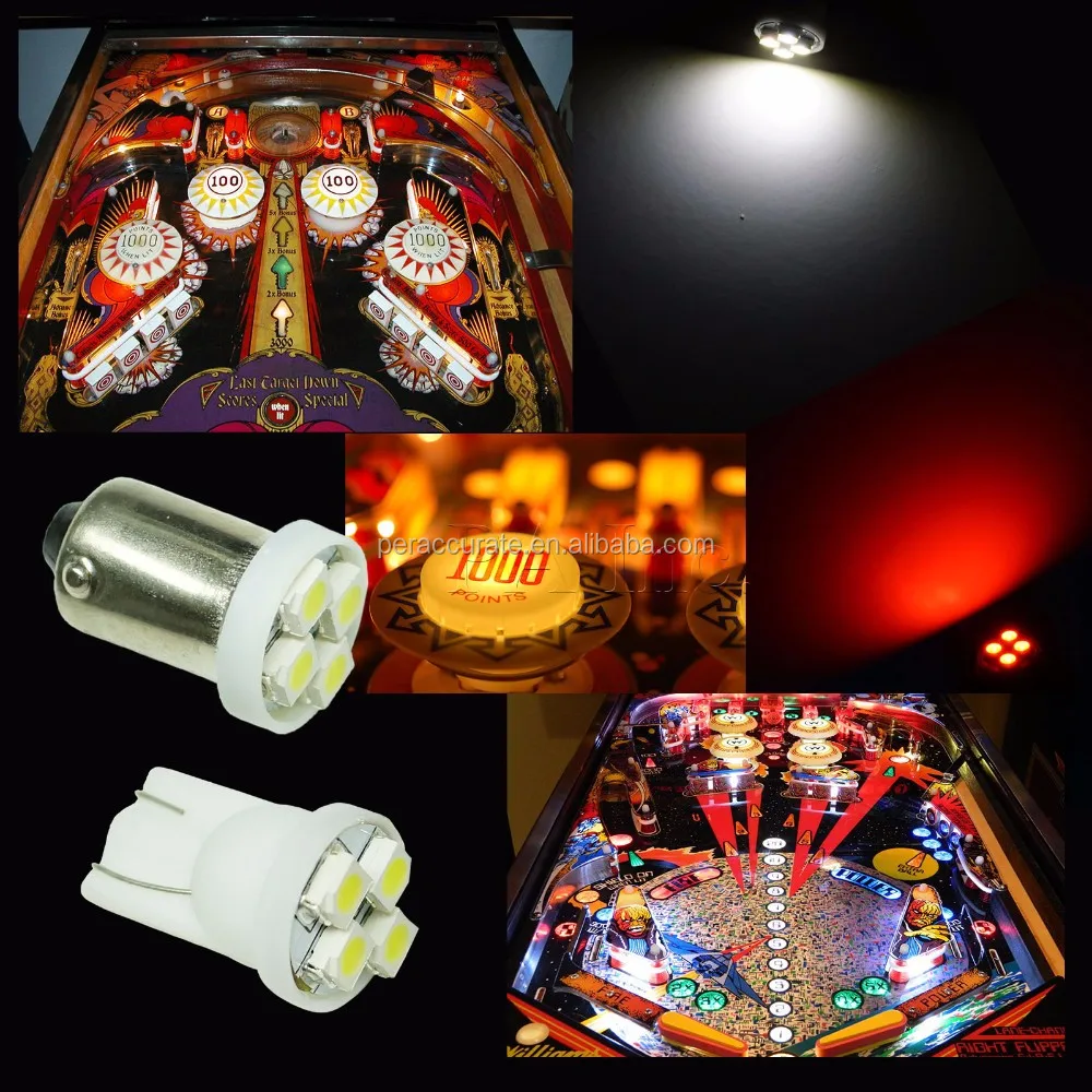 25pcs New Arrival Led Lighting Pinball Machine Bulbs T10 Dc Ac 6.3v