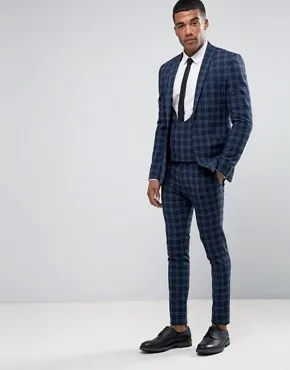 2107 New Style Bespoke Slim Fit Designer 3 Piece Coat Pant Men