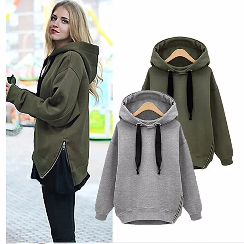 100% Cotton Oversized Green Zip Up Hoodie/oversized Plain Pullover ...