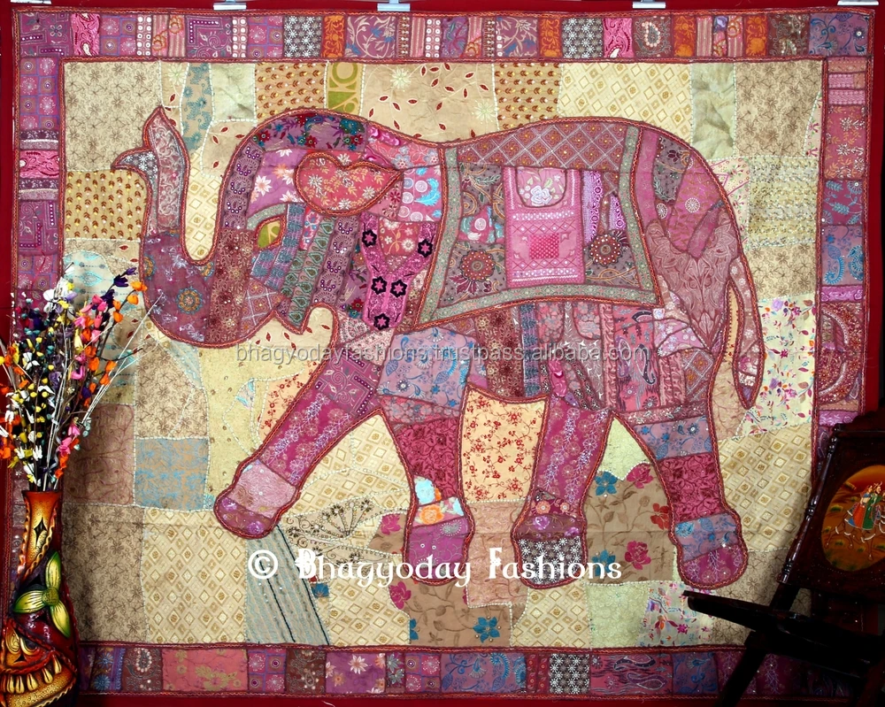 Elephant Tapestry Wall Hanging patchwork elephant tapestry dorm wall hanging handmade rich Elephant Tapestry Wall Hanging patchwork elephant tapestry dorm wall hanging handmade rich