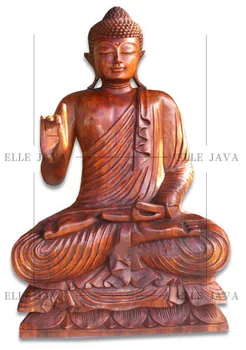wooden buddha statue