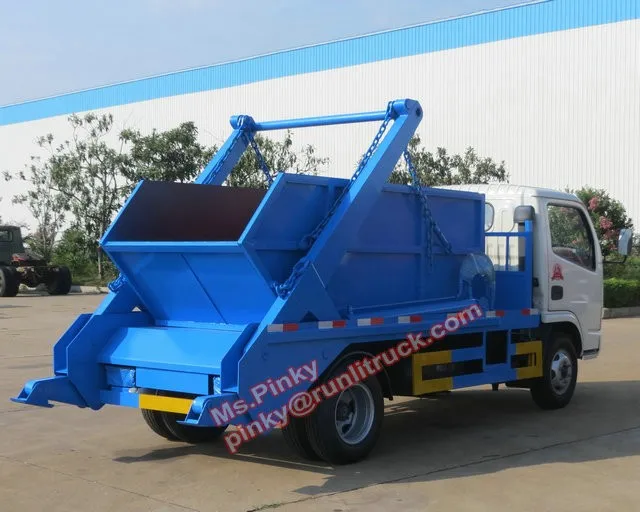 4m3 Truck Skip Bin Loader Small Garbage Truck With Bins Skip Loader