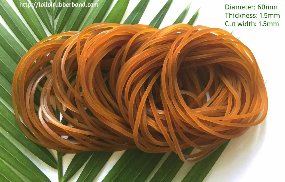 60*1.5mm Popular Sale Brown Color Rubber Band Cheap Price For