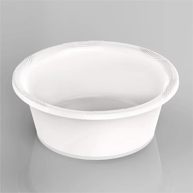 white plastic basin