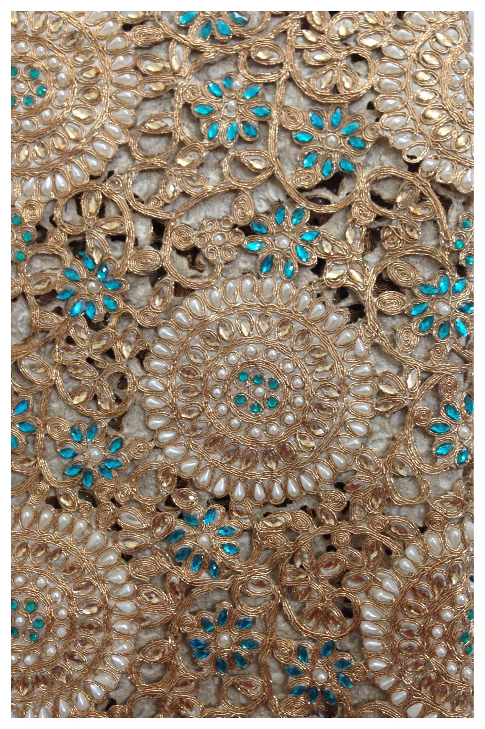 Fabric Be The Yard Yellow Embroidery,Faux Mirror