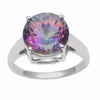 Mystic Topaz New Stylish Design 925 Sterling Solid Silver Jewelry Women Ring