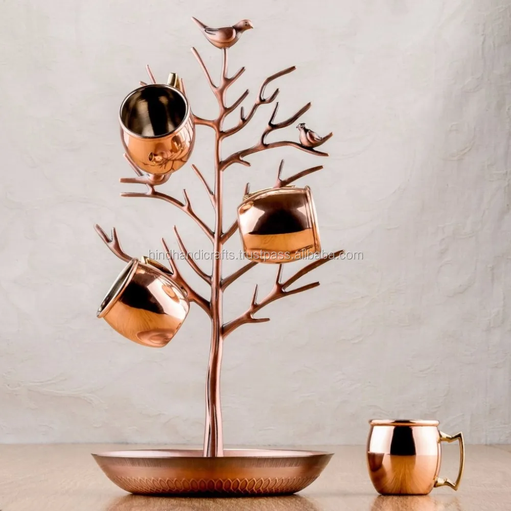 Moscow Mule Mug Hanging Tree,Cup Hanging Copper Wire Stand,Kitchen Mug