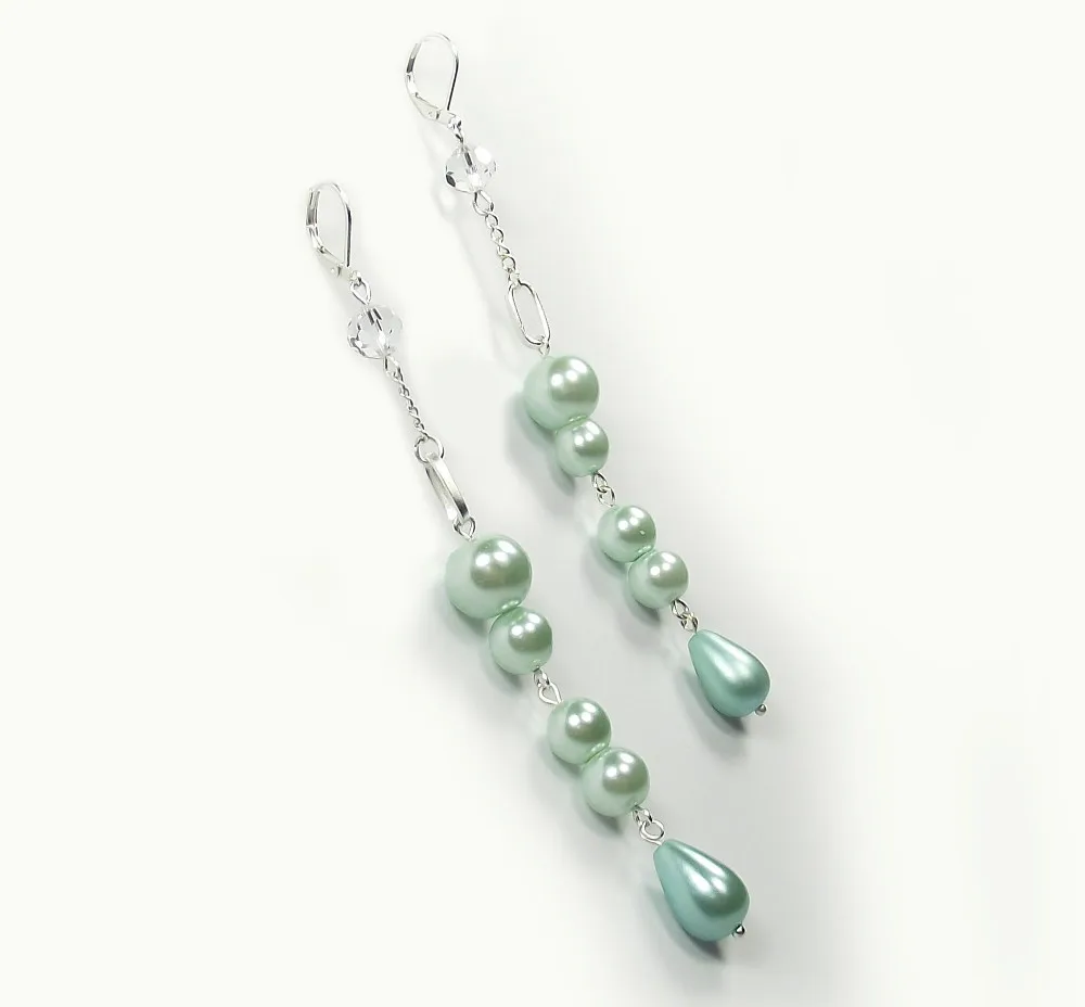 Venta caliente de gran tamaño pendientes de joyería de moda 2015 tendencia verde pastel de bisuteria
