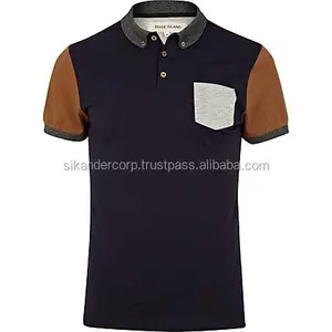 Custom Polo Shirt With Contrast Sleeves and Pocket Custom Polo Shirt With Contrast Sleeves and Pocket