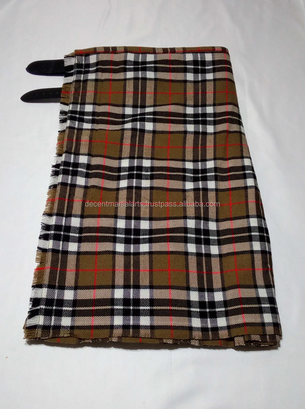 wholesale thompson camel tartan clan kilt 5 yards and 8 yards