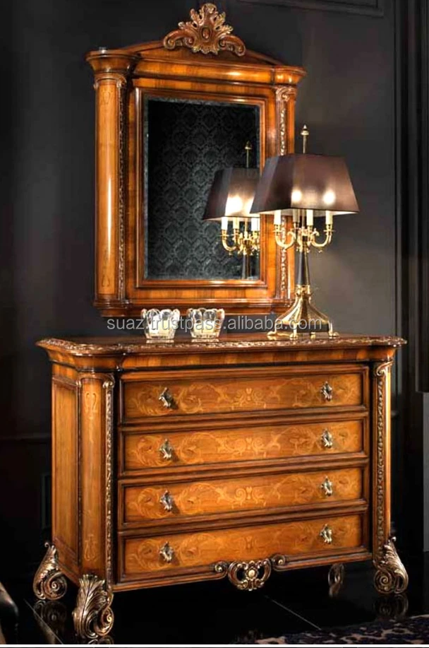 Muebles de dormitorio de lujo, italia tallado de madera, juegos de ...