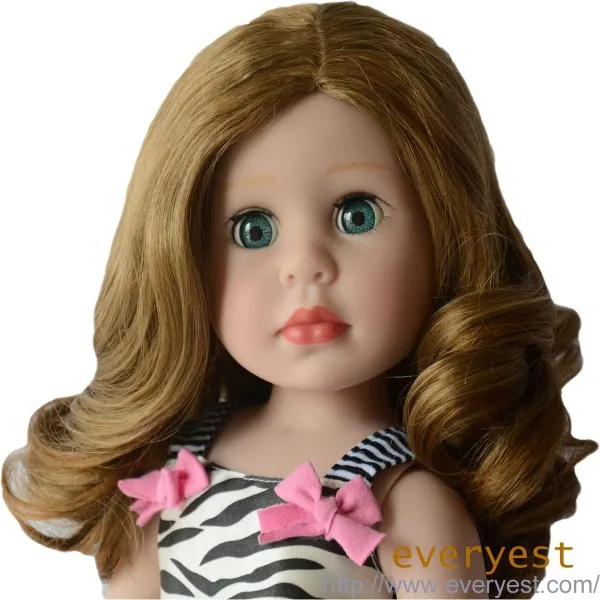 doll with curly brown hair