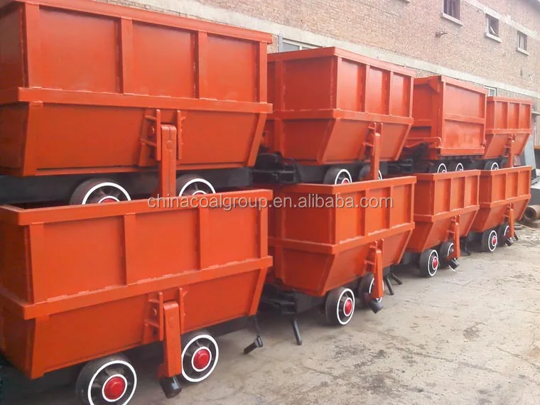 Single-side Curved Rail Dumping Mine Car