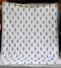 100 % Cotton Applique Cutwork block printed bedspreads Bedcover Jaipur Sanganer