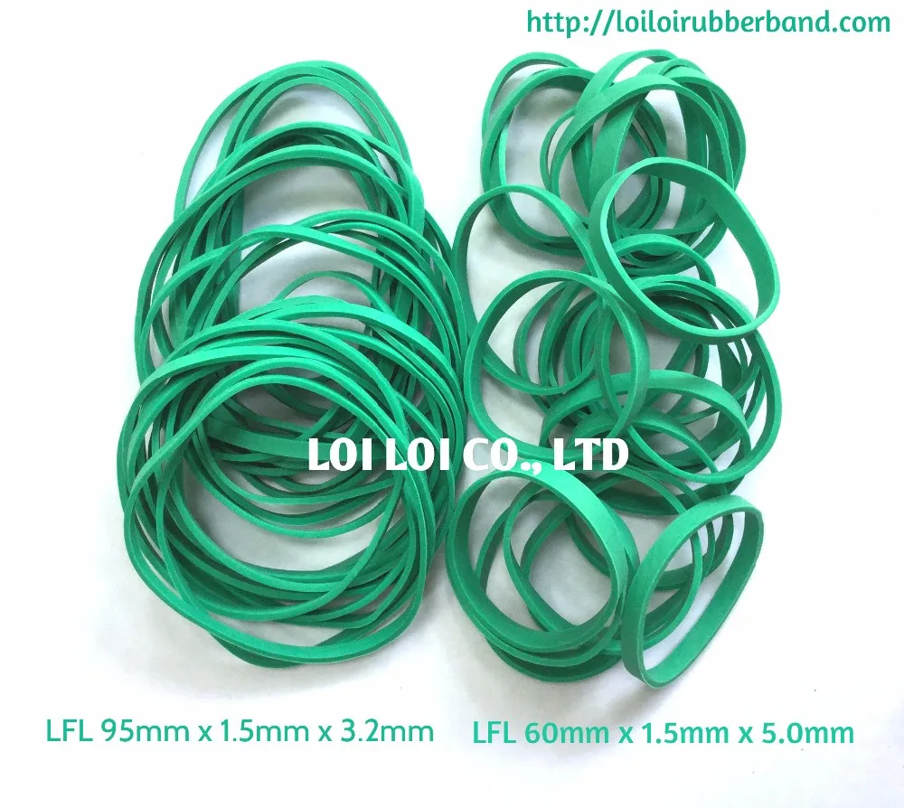 green rubber bands