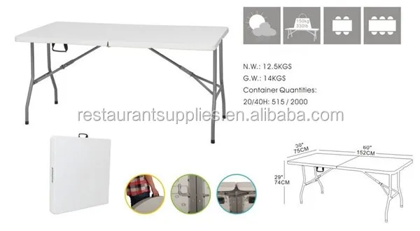 Varie dimensioni di plastica tavolo pieghevole tavolo da pranzo ... Dimensioni tavoli ristorante