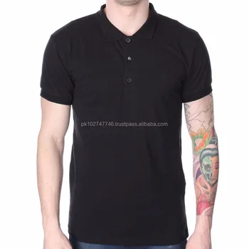 100 cotton black polo shirt