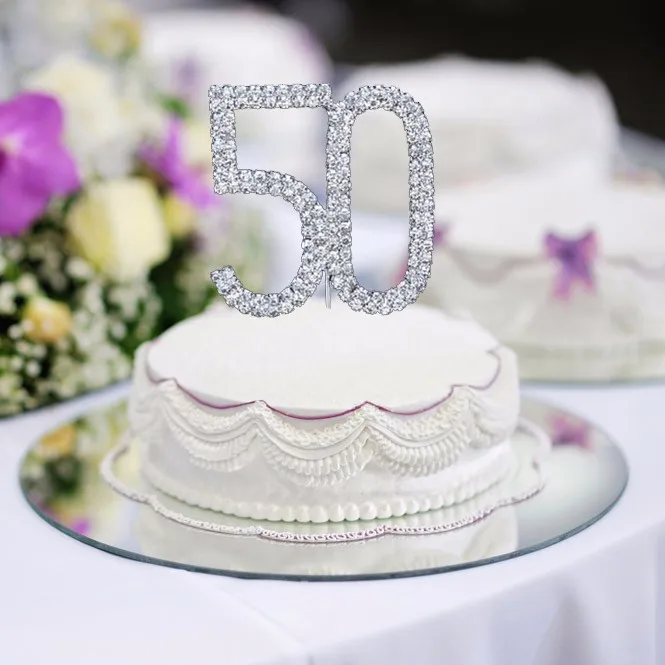 50 Cake Topper For 50th Birthday Or Anniversary Party Supplies And