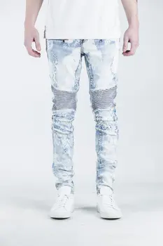 light blue biker jeans mens