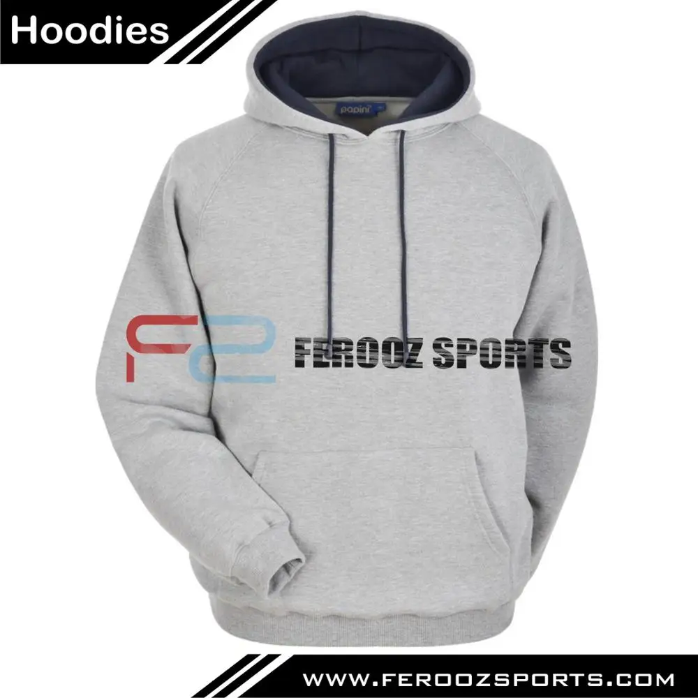 Wholesale Plain Hoodies 100 Cotton Plain Black Hoodie/custom Made