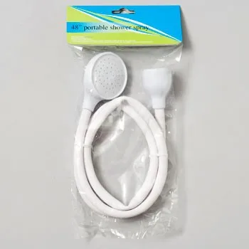 Portable Shower Head W Hose 48in White Plastic G14046n Buy Bath