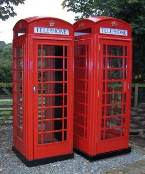 Quiosco de cabina de teléfono rojo caja K6 Espejo Frontal De Puerta