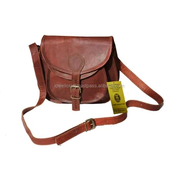 leather small sling bag