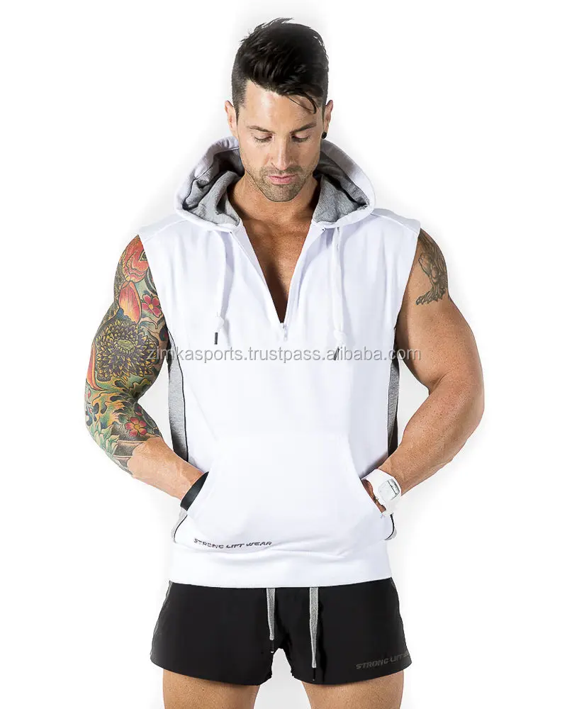 no sleeve hoodie mens