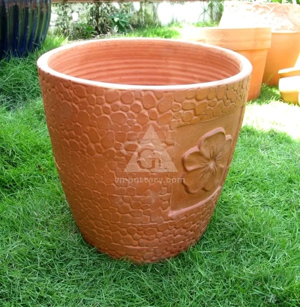 Round Terracotta Pots / Flower Pot Planters / Home & Garden Buy