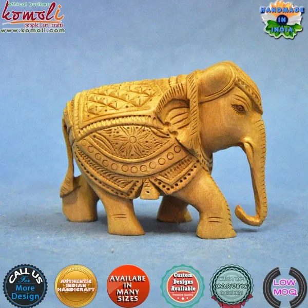 Iconic Indian Souvenir Small Elephants Hand Carved Wooden Elephants For Home Decor Buy Carved