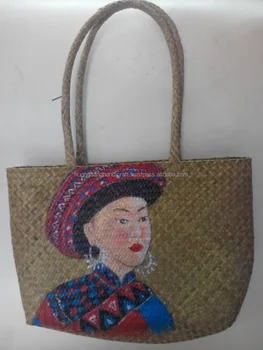 Unique Style Sedge Handbag With Hand Painted Lowest Price Bag From Unique Style Sedge Handbag With Hand Painted Lowest Price Bag From Hanoi Vietnam