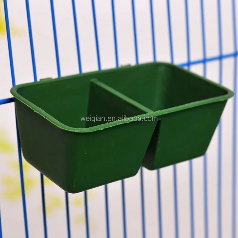 2 in 1 Parrot Food Water Bowl Cups Bird Pigeons Cage Sand Cup Feeding Feeder.SW 