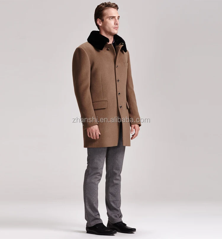 Russian Style High Quality Men's Winter Camel Wool Cashmere Trench Coat ...